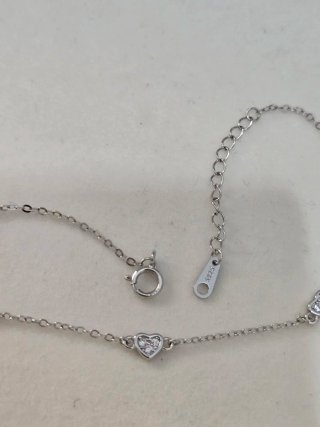Pulsera Plata 925 Corazones
