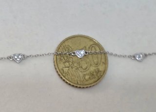 Pulsera Plata 925 Corazones