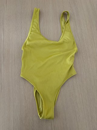 Bañador mujer amarillo talla única
