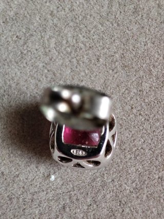 Pendientes Plata y Circonitas Rosa