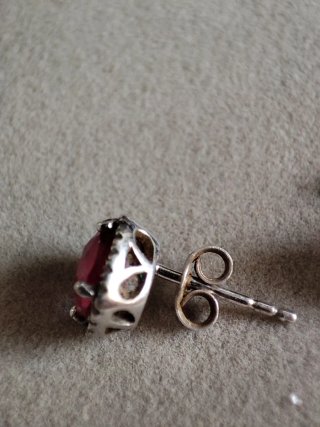 Pendientes Plata y Circonitas Rosa