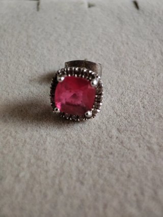 Pendientes Plata y Circonitas Rosa