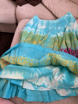 Falda boho Adolfo Dominguez estampada tie-dye