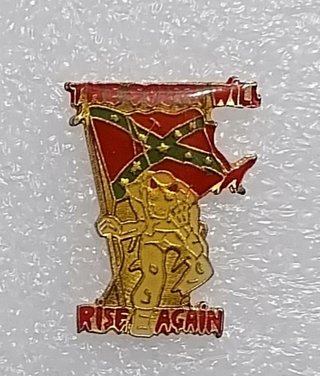 THE SOUTH WILL RISE AGAIN , Metal Enamel Pin 80s