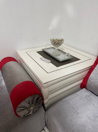 Sofá Marroquí Gris y Rojo