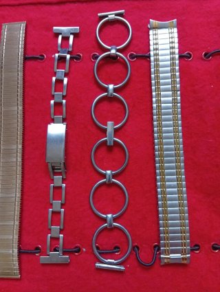 Correas de reloj acero, chapado y bicolor 18mm