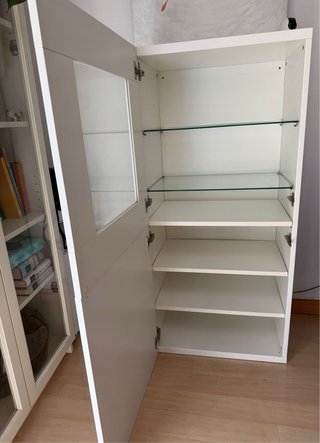 Mueble Vitrina Blanco y Transparente