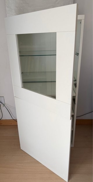 Mueble Vitrina Blanco y Transparente