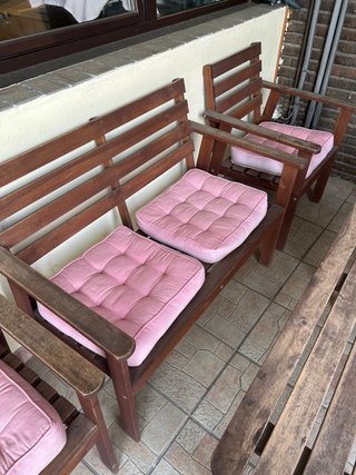 Conjunto Mesa y Sillas Jardín Madera