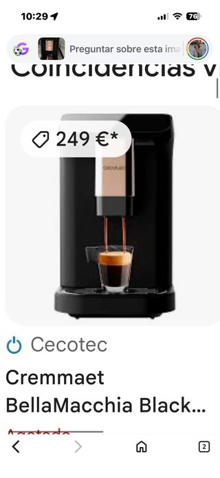 Cafetera Cecotec Negra y Cobre