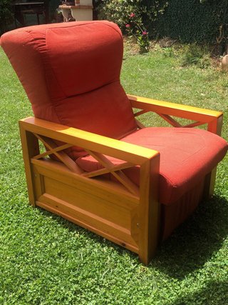 Sofá Cama Madera y Colchón Muelles