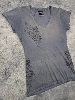 Harley Davidson Camiseta Lila Tie Dye Vintage