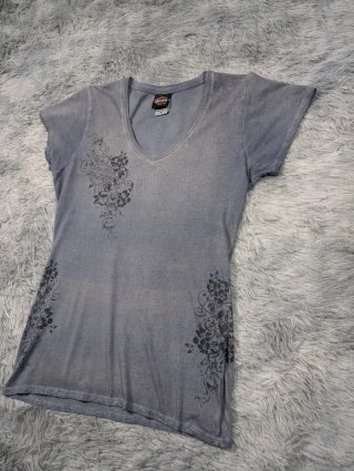 Harley Davidson Camiseta Lila Tie Dye Vintage