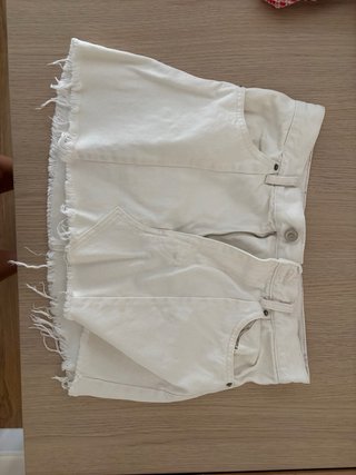 Falda vaquera blanca mujer