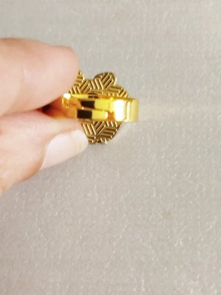 Anillo Snoopy Cara Ajustable Dorado