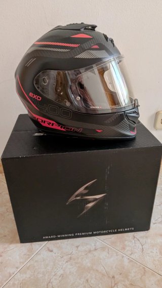 Casco Scorpion EXO 400 Negro Rosa