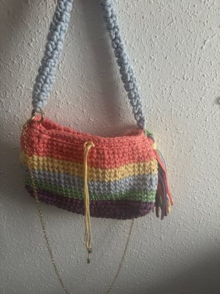 Bolso tejido artesanal multicolor