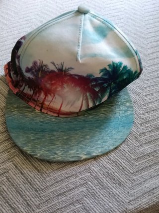 Gorra infantil palmeras y mar