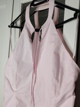 Vestito Zara rosa popeline palloncino L