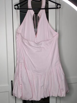Vestito Zara rosa popeline palloncino L