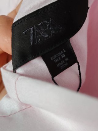 Vestito Zara rosa popeline palloncino L