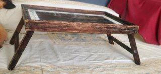 Bandeja de cama madera para restaurar