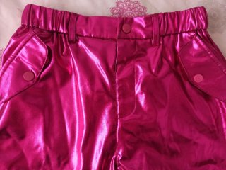 Pantalón fucsia metálico niña talla 14