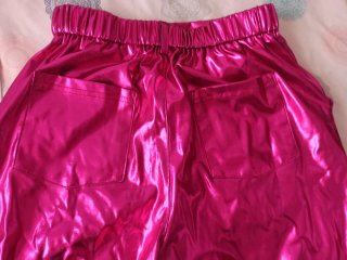 Pantalón fucsia metálico niña talla 14