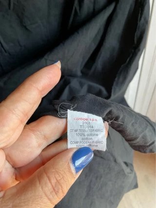 Vestito CONBIPEL nero cotone uncinetto vintage
