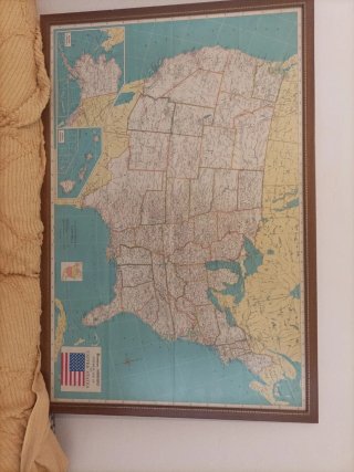 Mapa Dennison Hammond EEUU Vintage