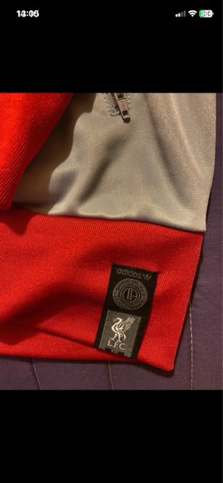 Chaqueta Liverpool Adidas Retro Gris Roja