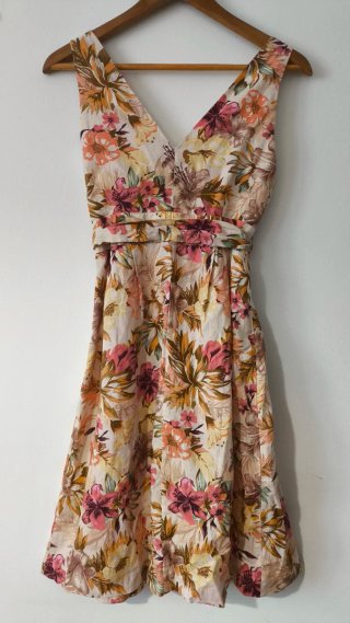 Vestido Mango flores S/36/8
