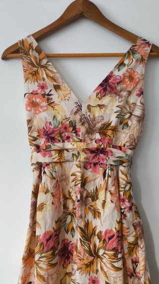 Vestido Mango flores S/36/8