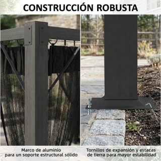 Pérgola Jardín 3x4m Techo Retráctil