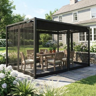 Pérgola Jardín 3x4m Techo Retráctil