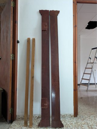 Cama antigua Art Decó madera