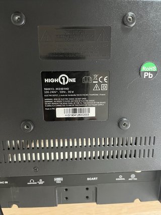 Televisor pequeño negro 22 pulgadas