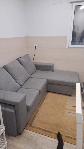 Chaiselongue MIDORI gris reversible 3 plazas 191cm