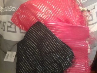 Pañuelos con rayas plateadas