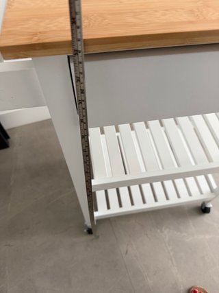 Carrito Auxiliar Cocina Bambú con Cajón