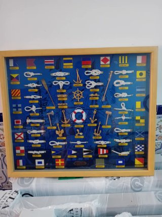 Cuadro Nudos Marineros y Banderas