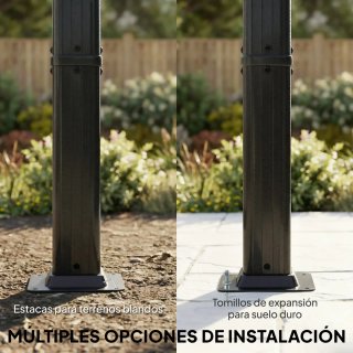 Pérgola Jardín 4x3m con Cortinas