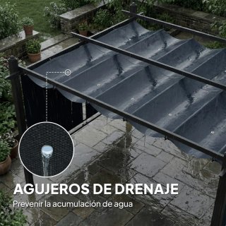 Pérgola Jardín 4x3m con Cortinas