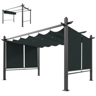 Pérgola Jardín 4x3m con Cortinas