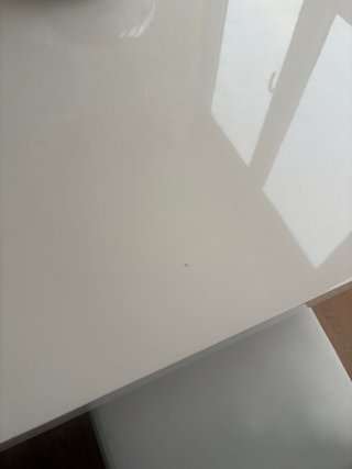 Mesa comedor extensible lacada blanca brillo
