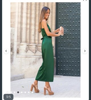 Vestido fiesta cruzado verde nuevo con etiqueta