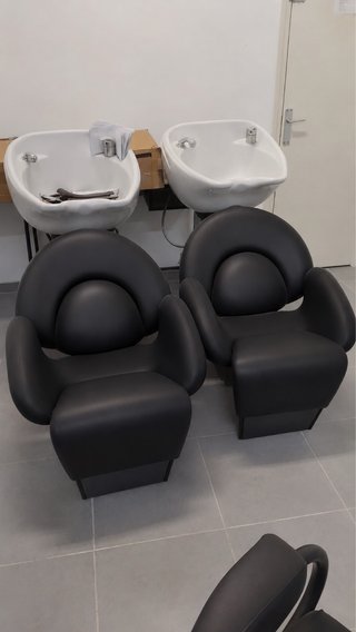 Sillón lavacabezas peluquería negro
