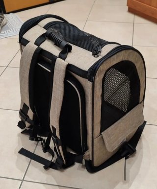Zaino Trasportino Pecute per Gatti e Cani Beige