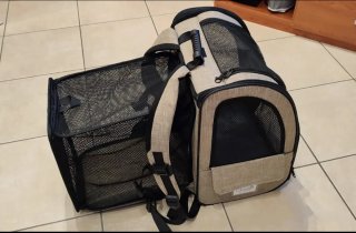 Zaino Trasportino Pecute per Gatti e Cani Beige