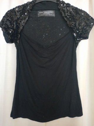 Top fiesta lentejuelas Zara Talla M